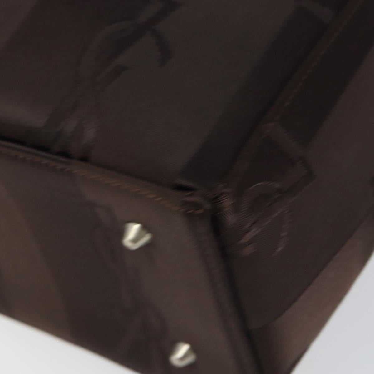 SAINT LAURENT Cassandra Hand Bag Nylon Black Auth yk19827