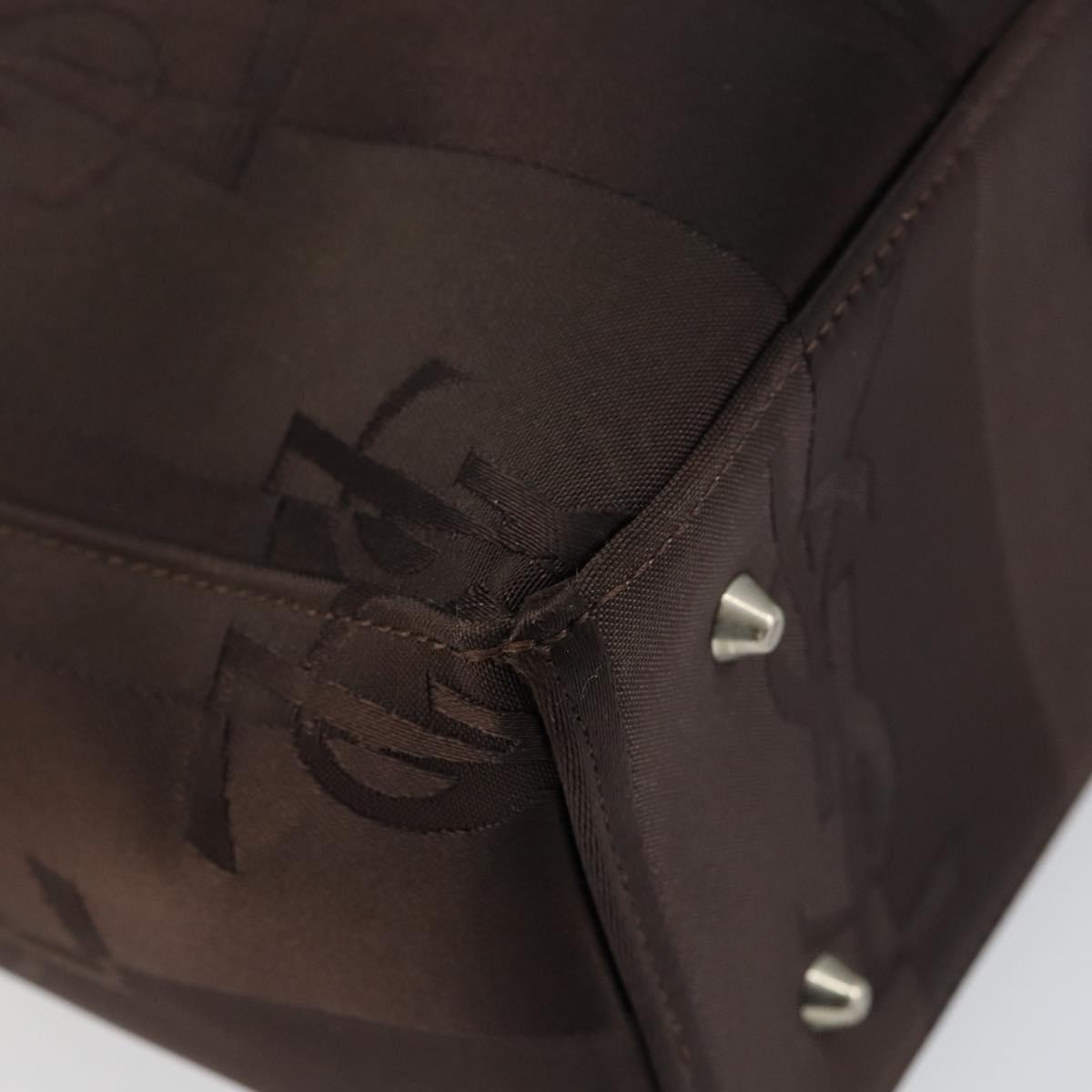 SAINT LAURENT Cassandra Hand Bag Nylon Black Auth yk19827