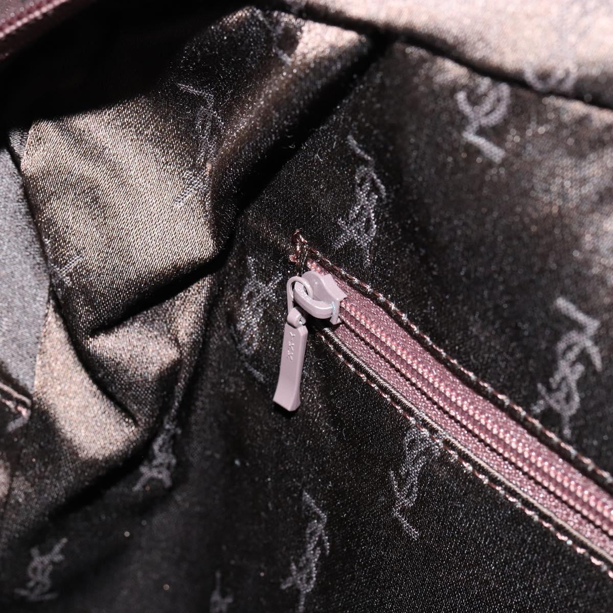 SAINT LAURENT Cassandra Hand Bag Nylon Black Auth yk19827