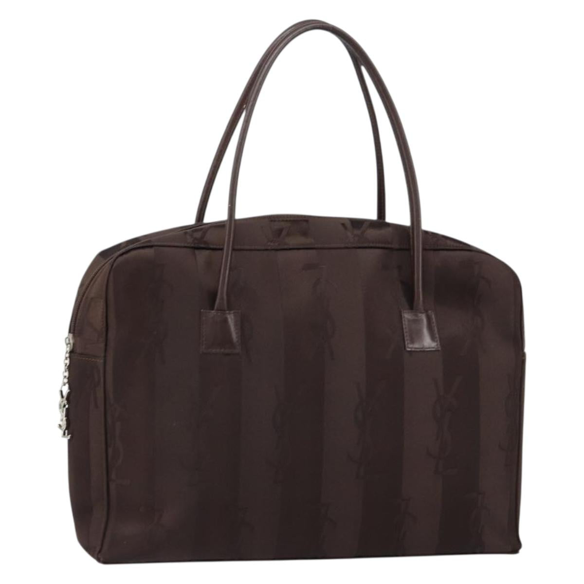 SAINT LAURENT Cassandra Hand Bag Nylon Black Auth yk19827