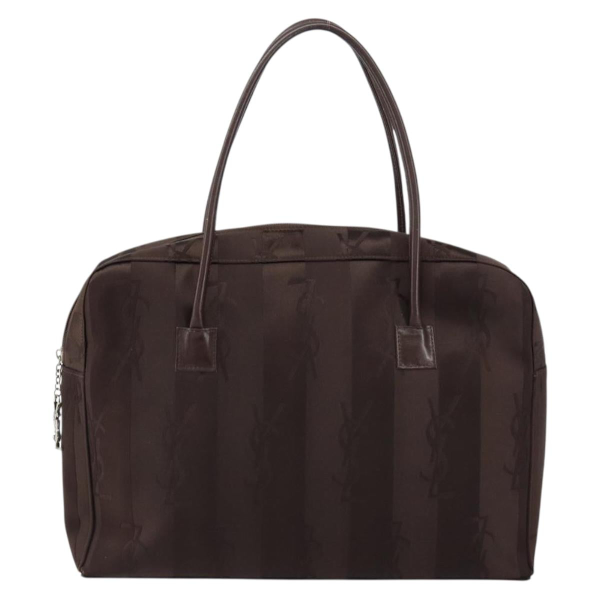 SAINT LAURENT Cassandra Hand Bag Nylon Black Auth yk19827