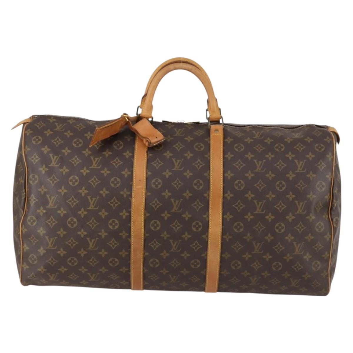 LOUIS VUITTON Monogram Keepall 60 Boston Bag M41422 LV Auth yk19835