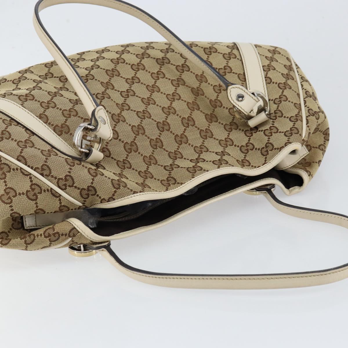 GUCCI GG Canvas GG Twins Tote Bag Beige Gold 232963 Auth yk19838