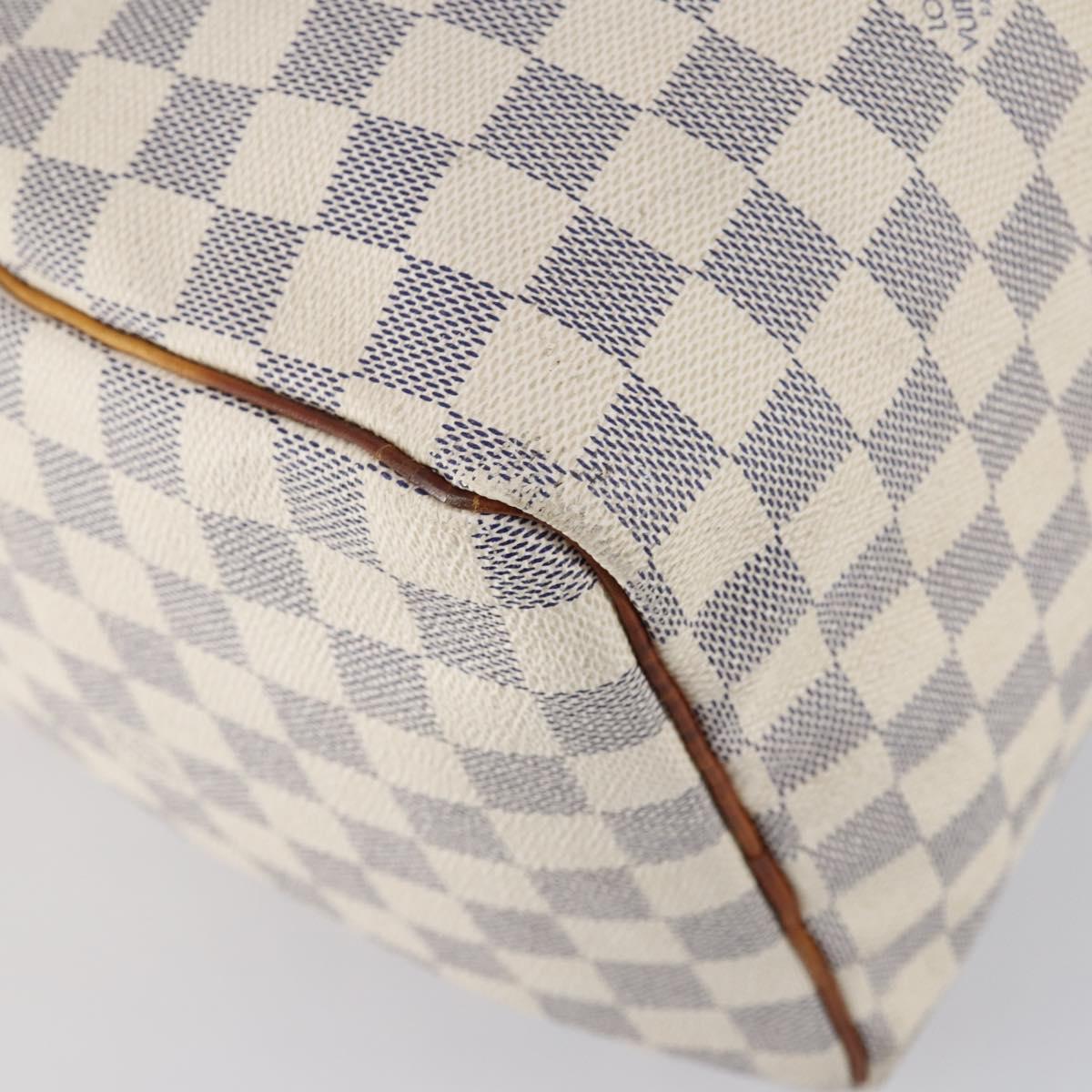 LOUIS VUITTON Damier Azur Speedy 35 Hand Bag N41535 LV Auth yk19840