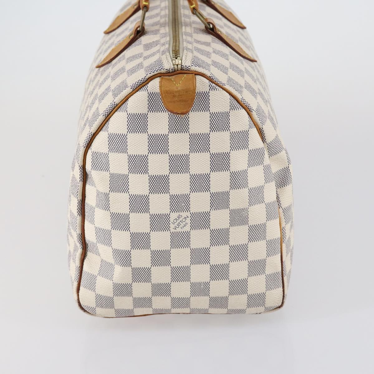 LOUIS VUITTON Damier Azur Speedy 35 Hand Bag N41535 LV Auth yk19840
