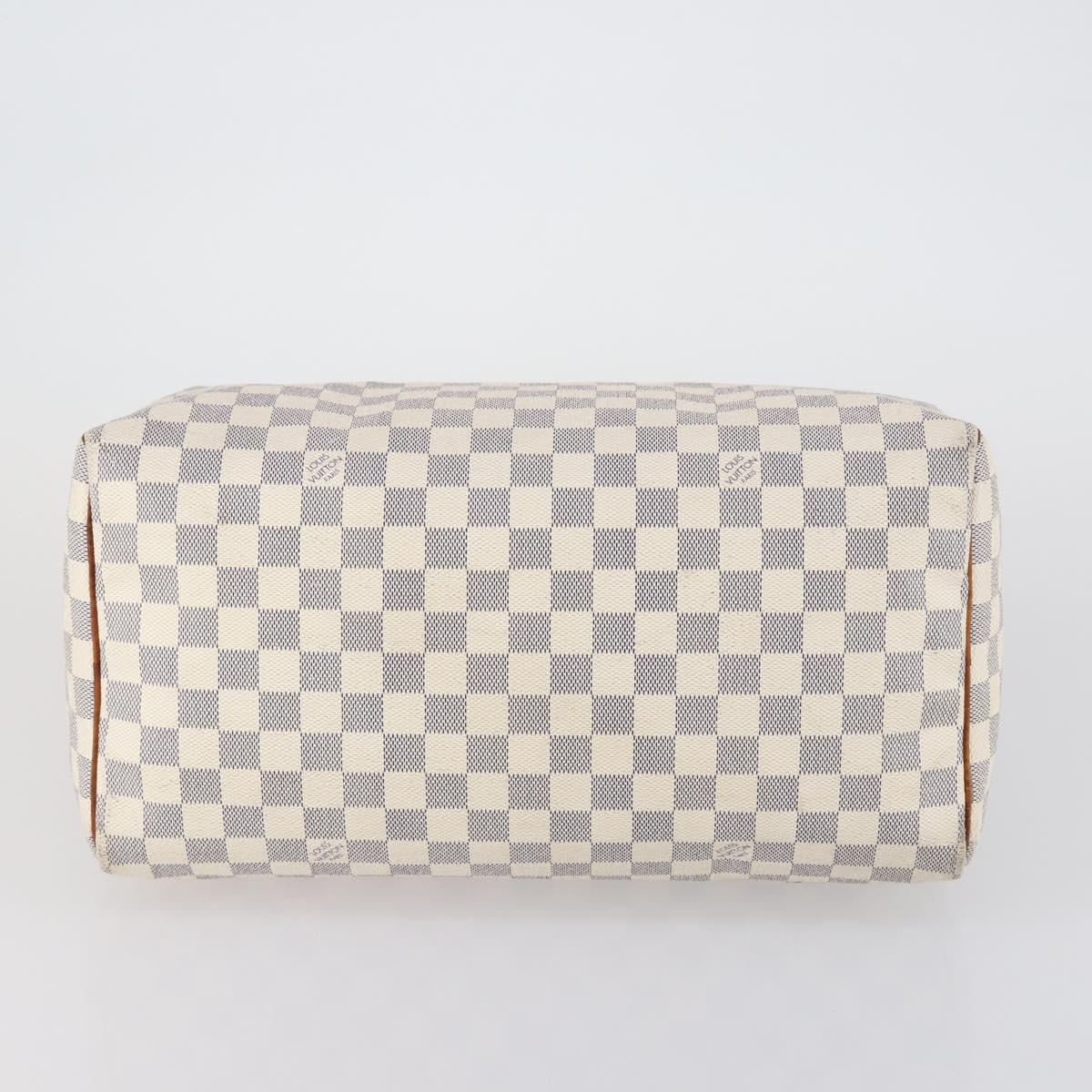 LOUIS VUITTON Damier Azur Speedy 35 Hand Bag N41535 LV Auth yk19840