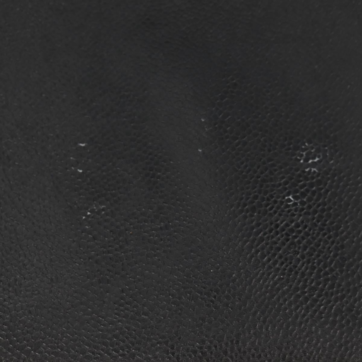 CHANEL Triple Coco Backpack Caviar Skin Black Gold CC Auth yk19848V