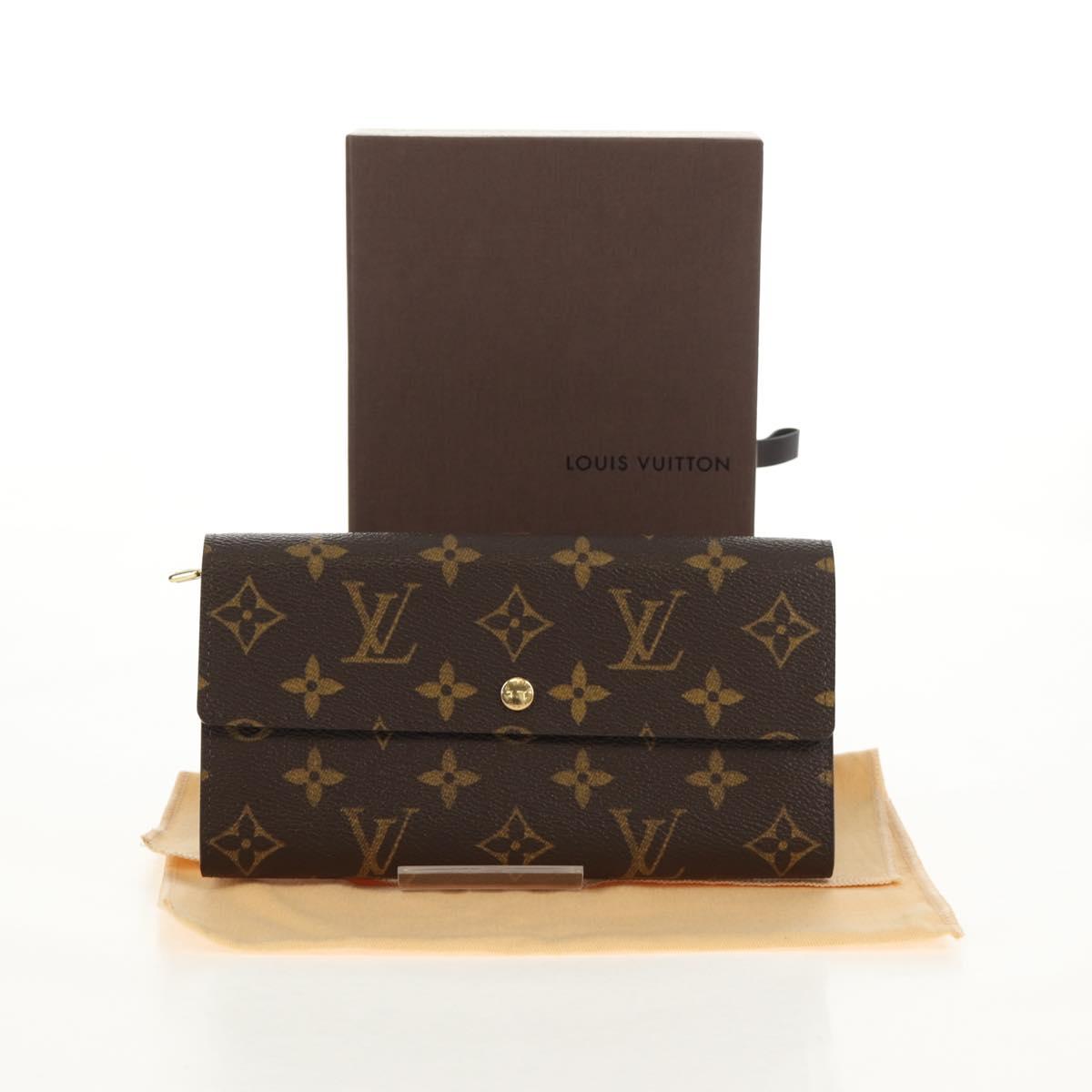 LOUIS VUITTON Pochette Porte Monnaie Credit Long Wallet M61726 LV Auth yk19850V