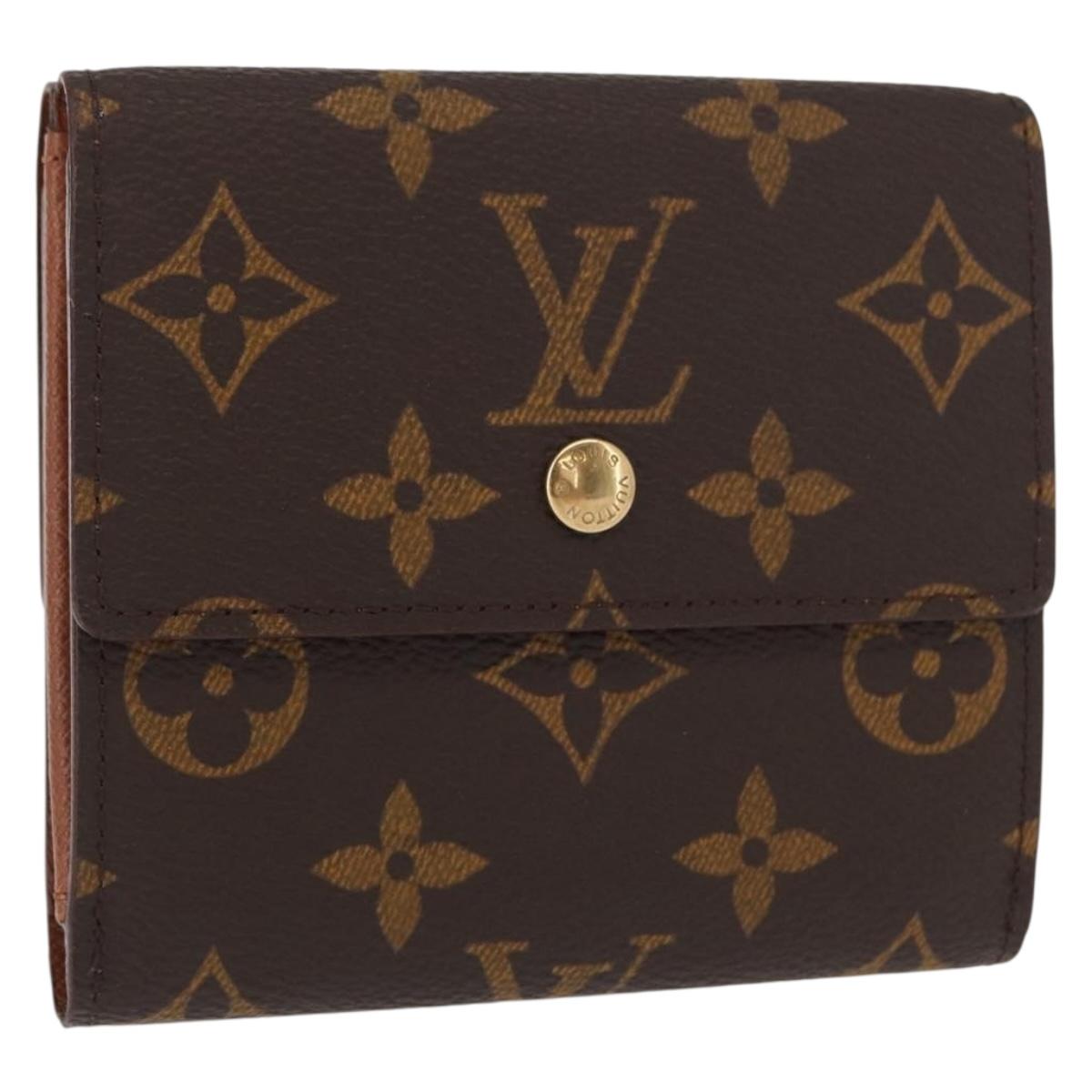 LOUIS VUITTON Monogram Portefeuille Elise Trifold Wallet M61654 LV Auth yk19851