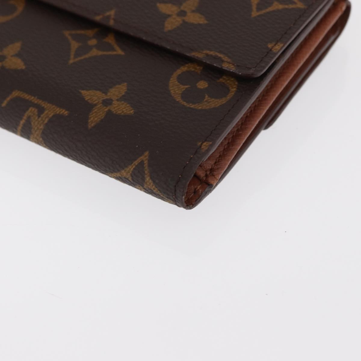 LOUIS VUITTON Monogram Portefeuille Elise Trifold Wallet M61654 LV Auth yk19851