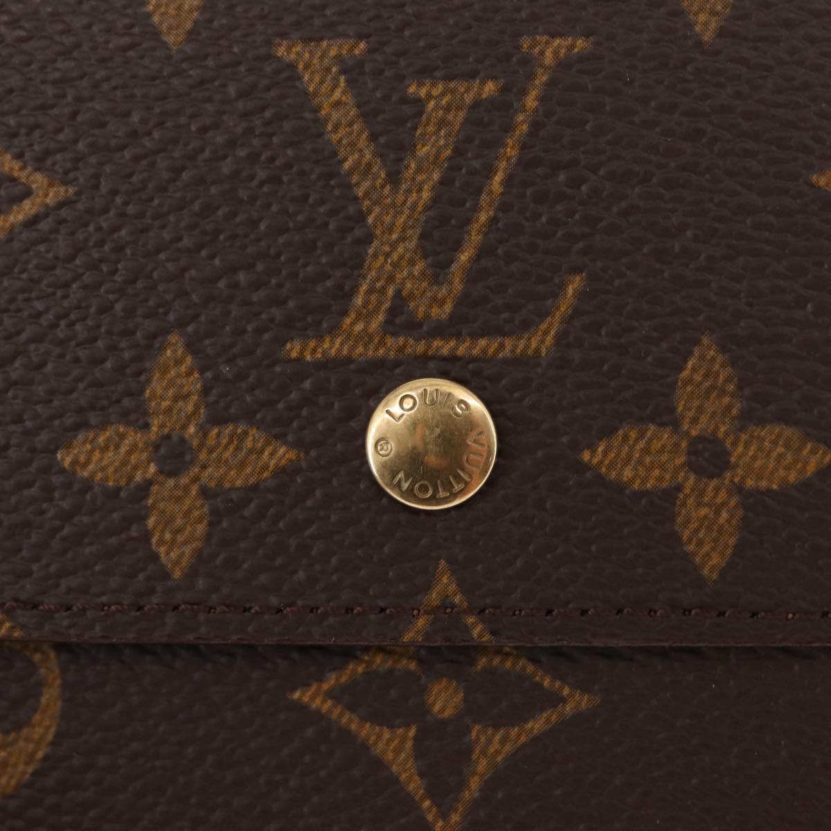 LOUIS VUITTON Monogram Portefeuille Elise Trifold Wallet M61654 LV Auth yk19851