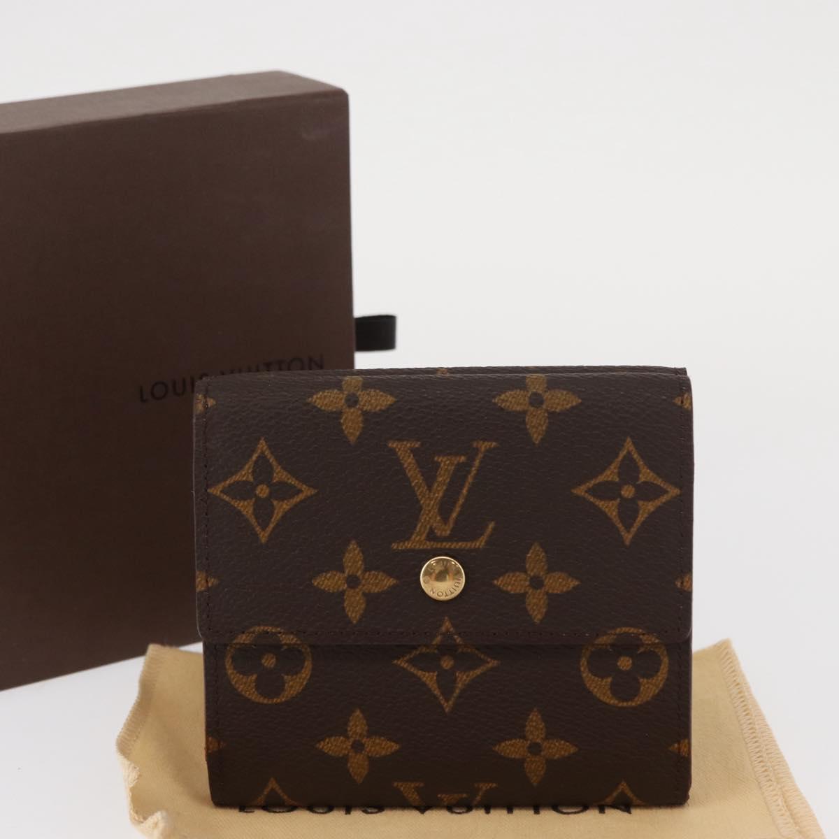 LOUIS VUITTON Monogram Portefeuille Elise Trifold Wallet M61654 LV Auth yk19851