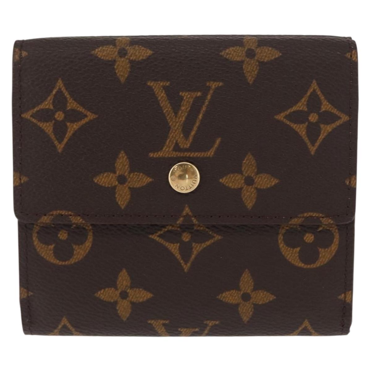 LOUIS VUITTON Monogram Portefeuille Elise Trifold Wallet M61654 LV Auth yk19851