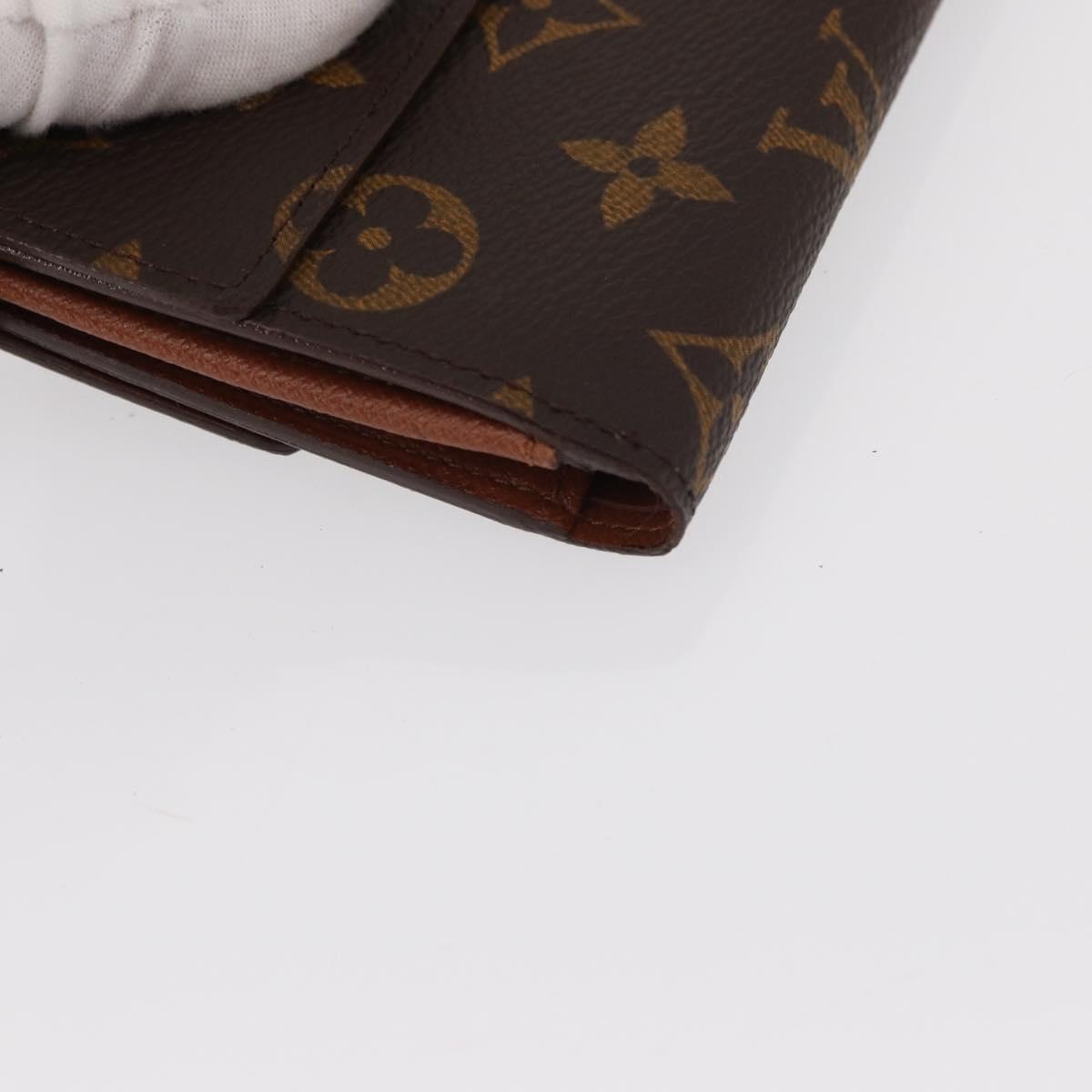 LOUIS VUITTON Monogram Portefeuille Elise Trifold Wallet M61654 LV Auth yk19851