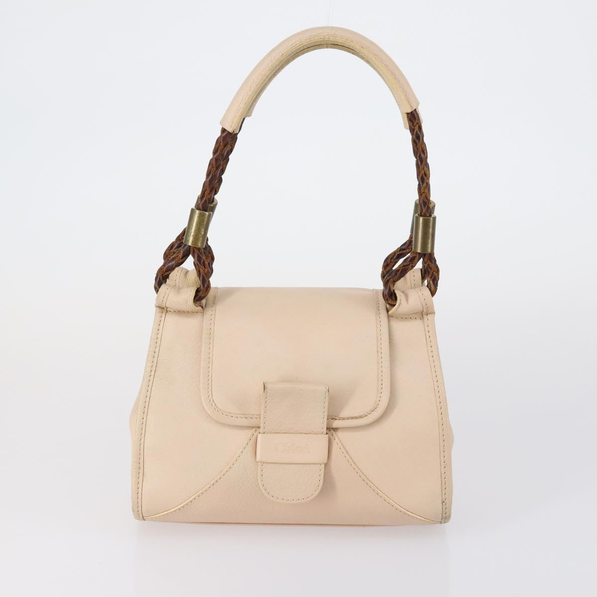 CELINE Salvatore Ferragamo Chloe Bag Leather 3 Set Beige Brown Auth yk19853
