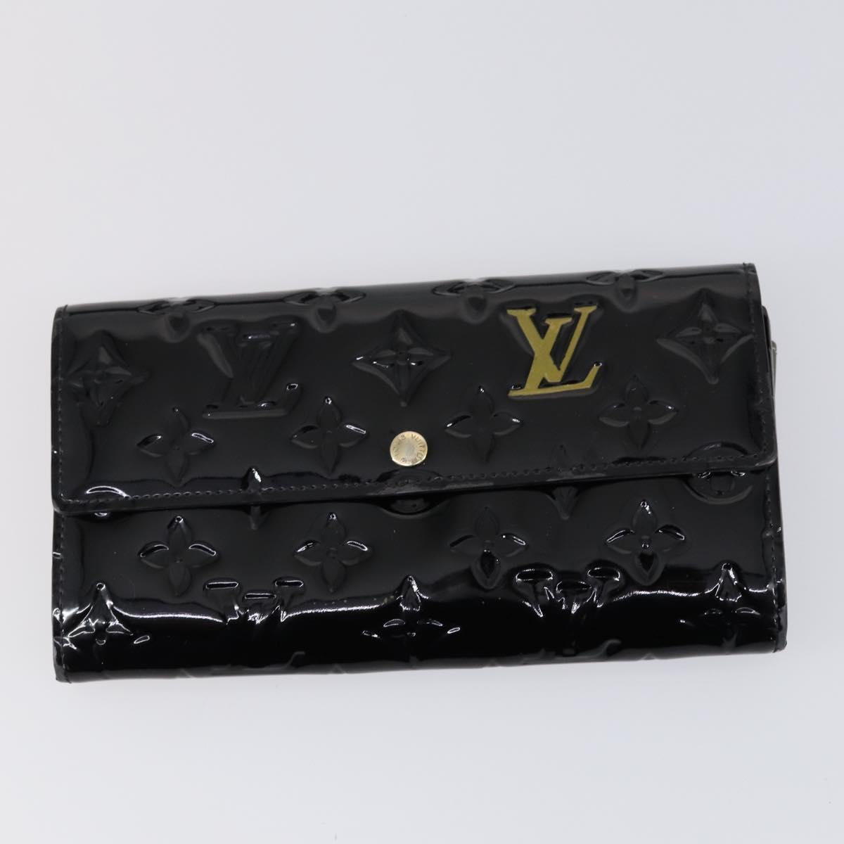 LOUIS VUITTON Monogram Epi Vernis Wallet 5 Set Black Amarante LV Auth yk19854