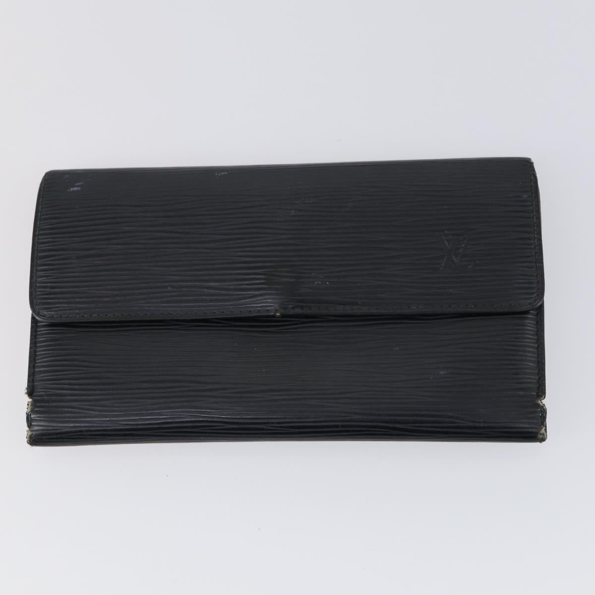 LOUIS VUITTON Monogram Epi Vernis Wallet 5 Set Black Amarante LV Auth yk19854