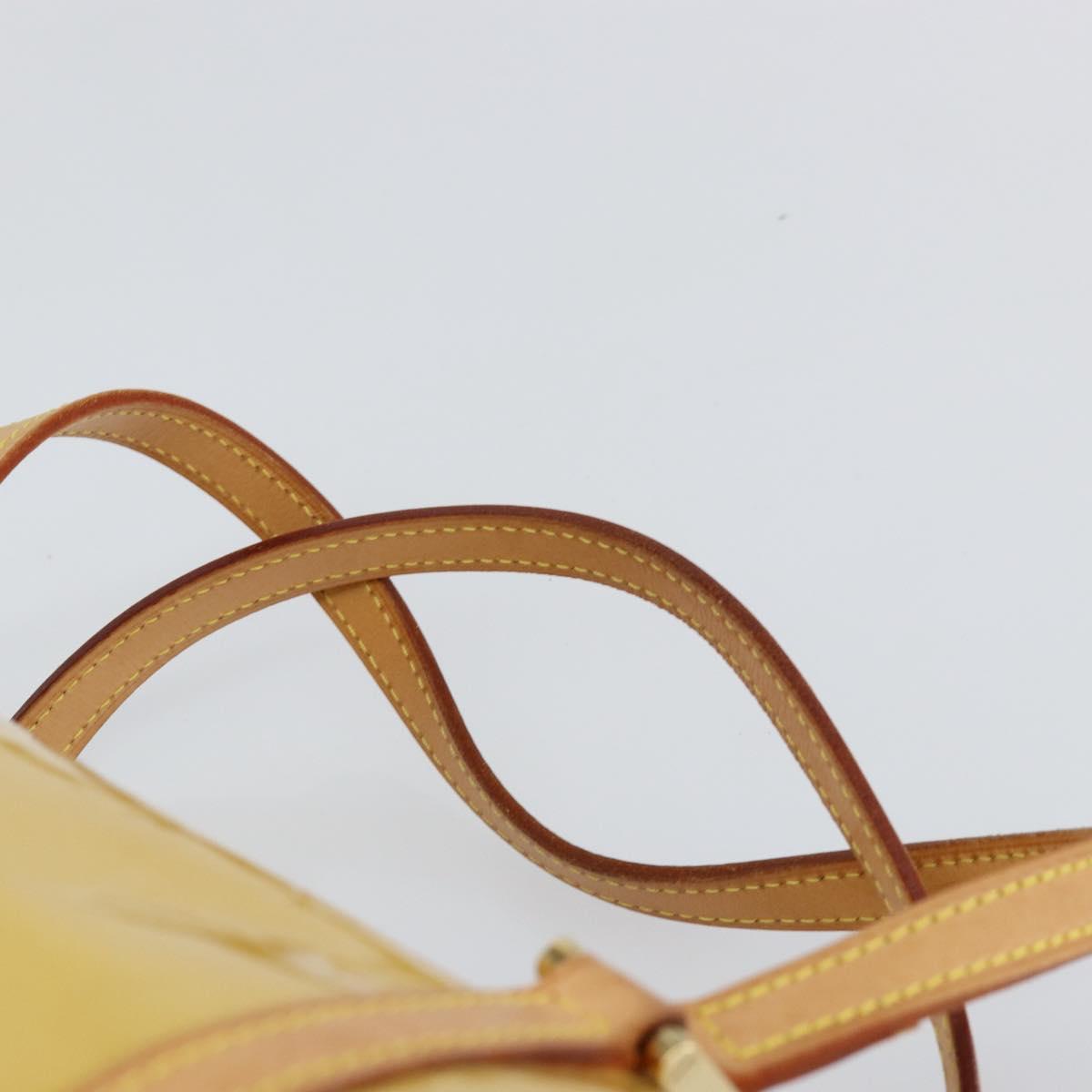 LOUIS VUITTON Monogram Vernis Bedford Hand Bag Beige M91006 LV Auth yk19856