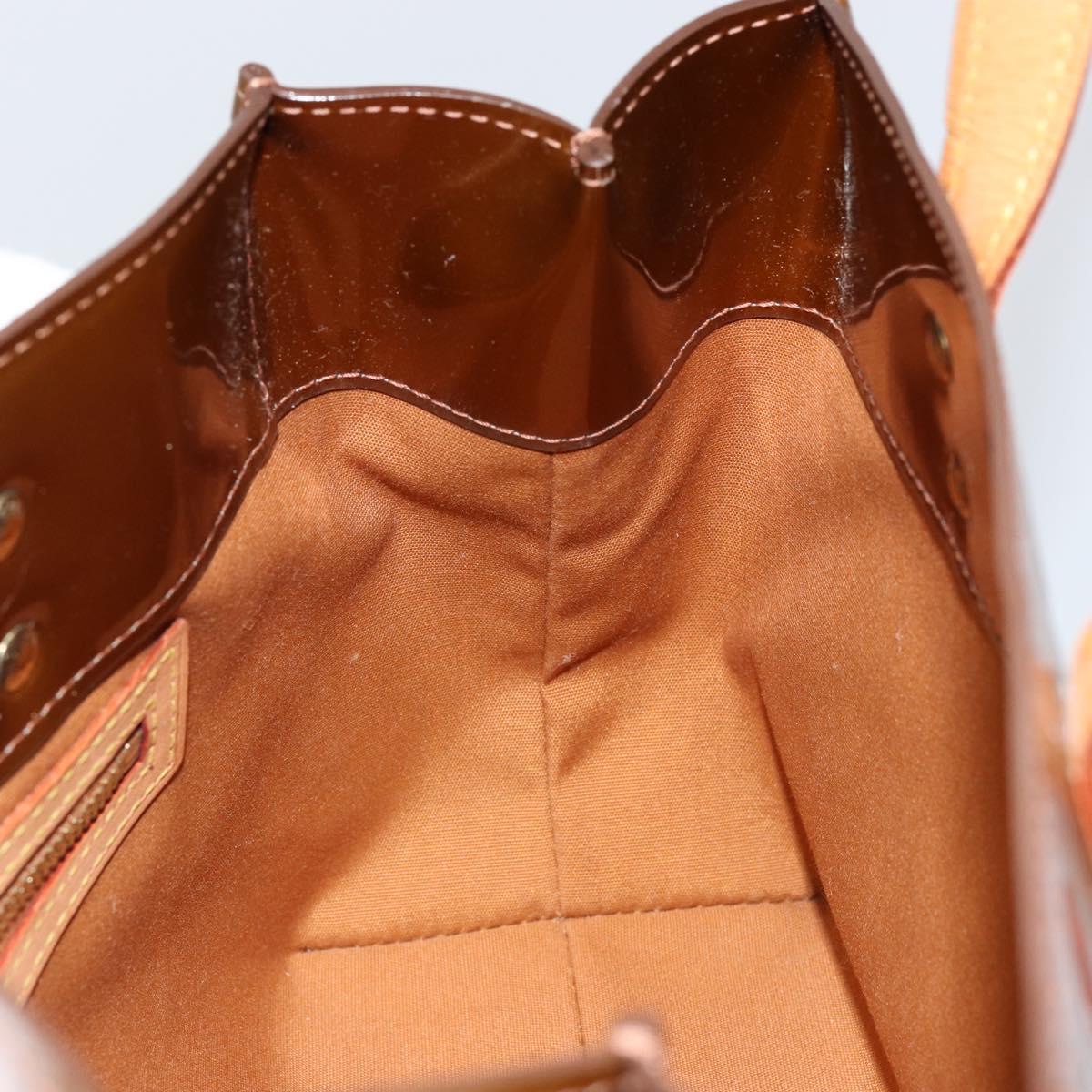 LOUIS VUITTON Monogram Vernis Reade PM Hand Bag Bronze M91146 LV Auth yk19861