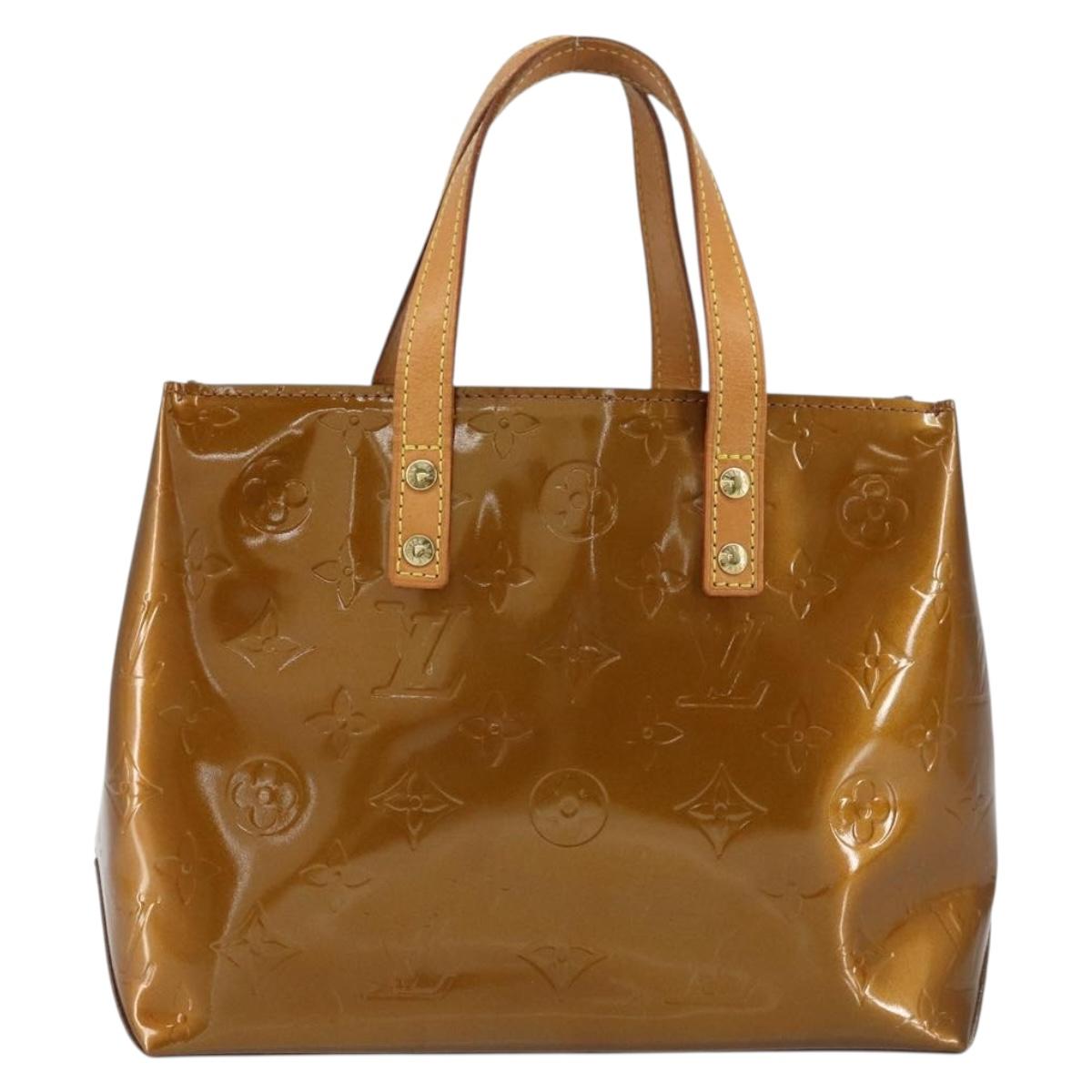 LOUIS VUITTON Monogram Vernis Reade PM Hand Bag Bronze M91146 LV Auth yk19861