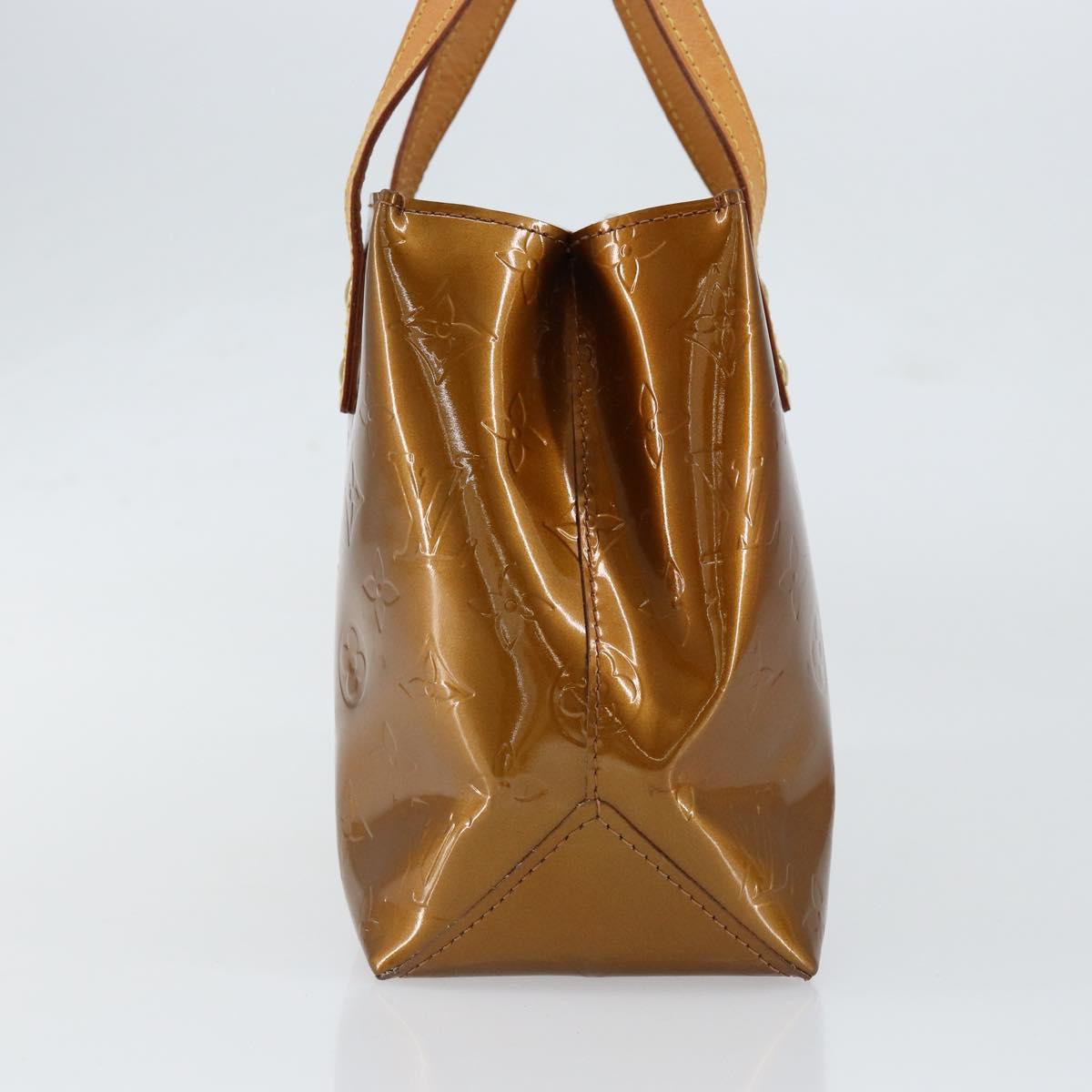 LOUIS VUITTON Monogram Vernis Reade PM Hand Bag Bronze M91146 LV Auth yk19861