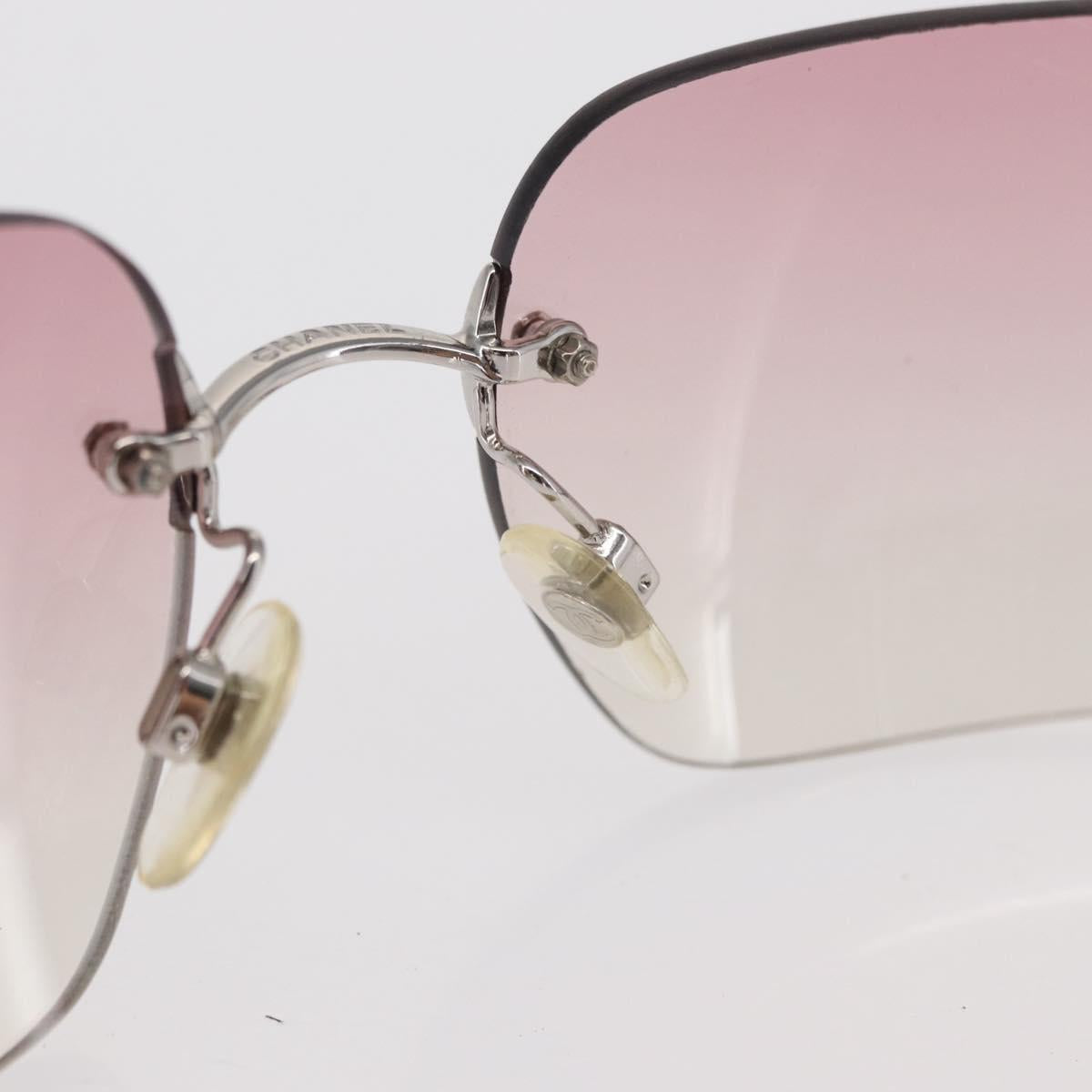 CHANEL Sunglasses metal Pink CC Auth yk19862