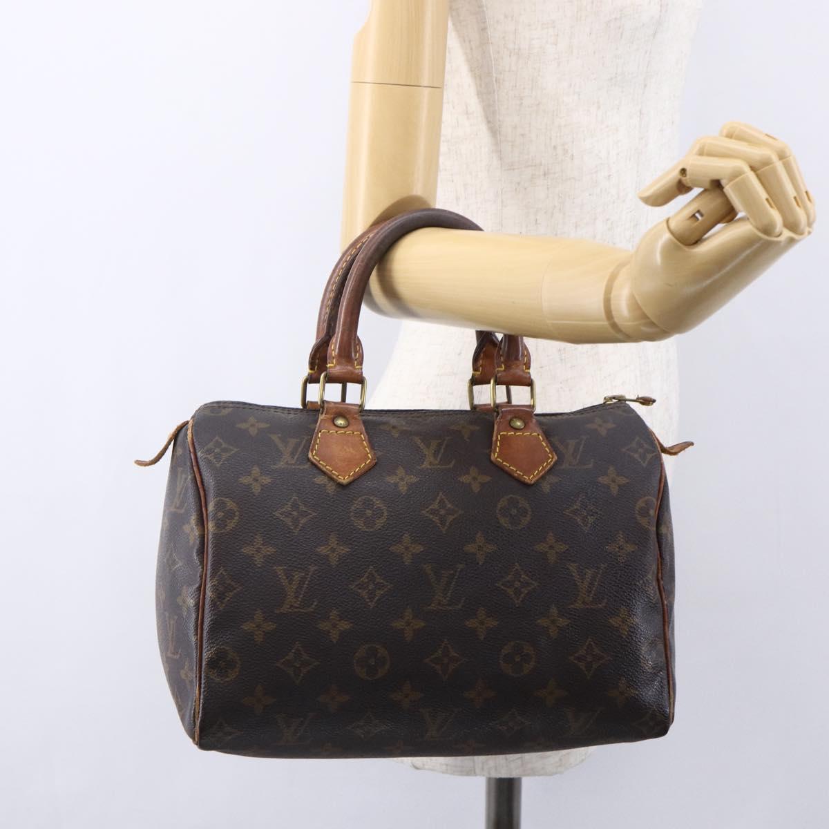 LOUIS VUITTON Monogram Speedy 25 Hand Bag M41528 LV Auth yk19867