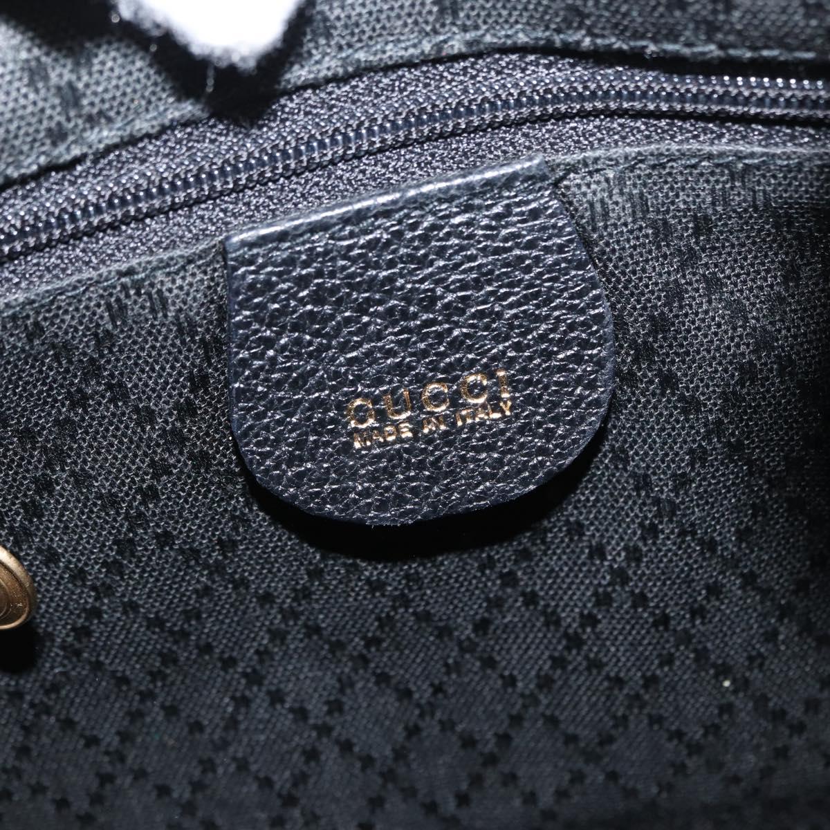 GUCCI Bamboo Backpack Suede Black Gold 003 1705 0030 Auth yk19868