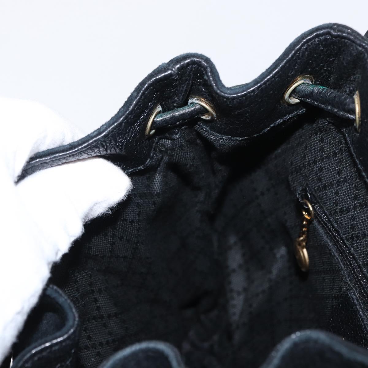 GUCCI Bamboo Backpack Suede Black Gold 003 1705 0030 Auth yk19868