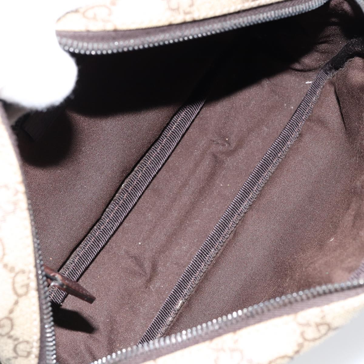 GUCCI GG Supreme Shoulder Bag PVC Beige Silver 114291 Auth yk19871