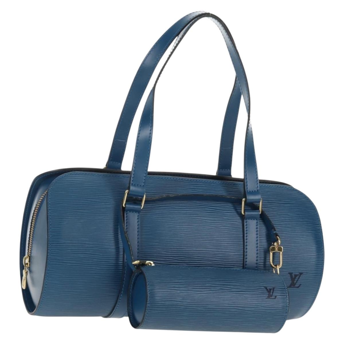 LOUIS VUITTON Epi Soufflot Hand Bag Blue M52225 LV Auth yk19884A