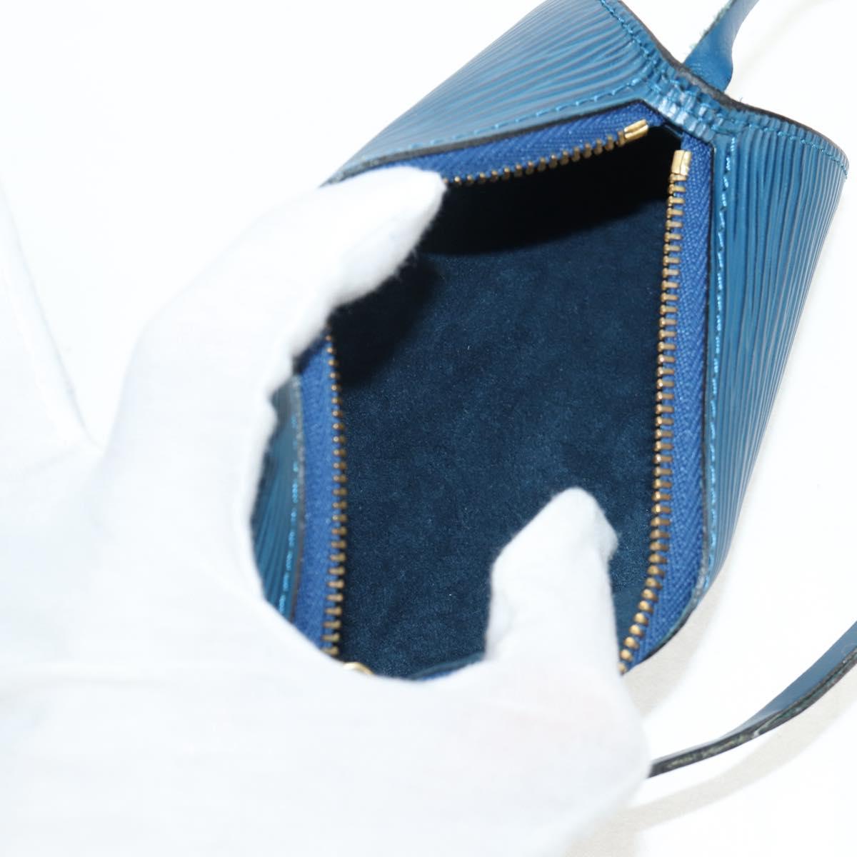 LOUIS VUITTON Epi Soufflot Hand Bag Blue M52225 LV Auth yk19884A