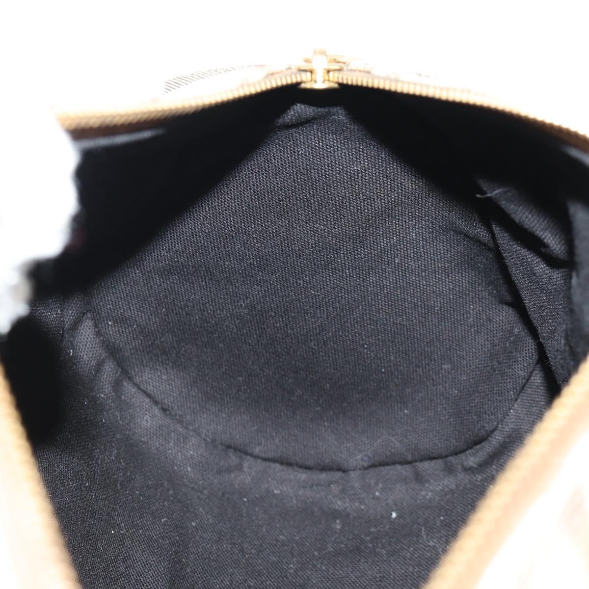 BURBERRY Nova Check Hand Bag PVC Beige Gold Auth yk19885V