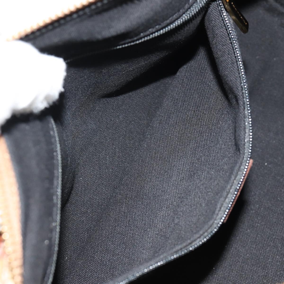 BURBERRY Nova Check Hand Bag PVC Beige Gold Auth yk19885V