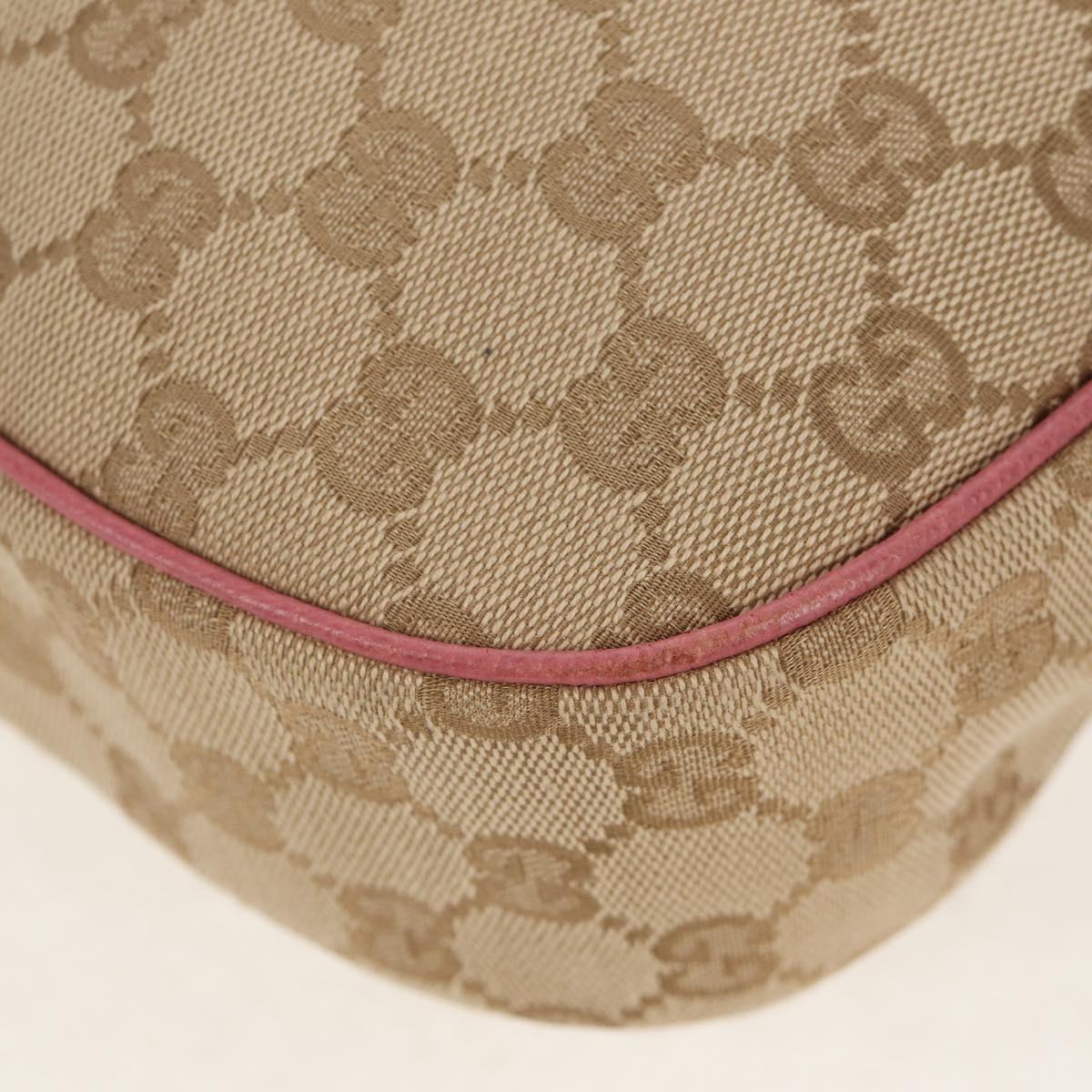 GUCCI GG Canvas Shoulder Bag Beige Gold 153010 Auth yk19887V