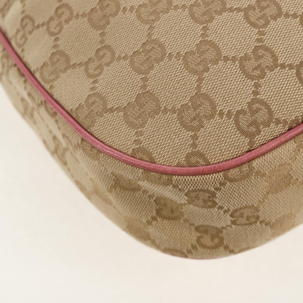 GUCCI GG Canvas Shoulder Bag Beige Gold 153010 Auth yk19887V