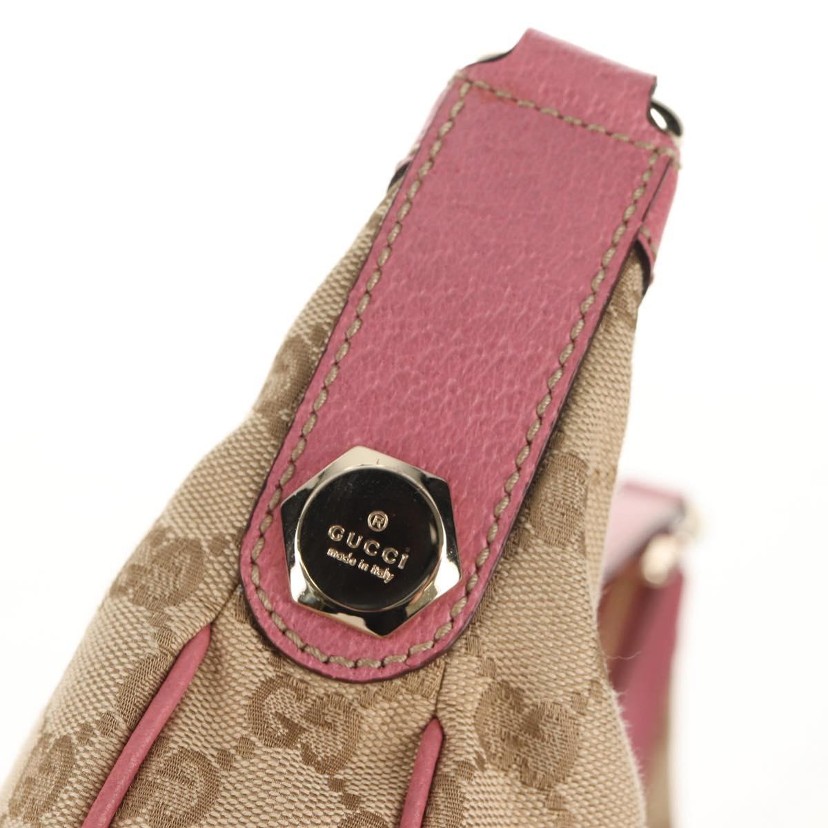 GUCCI GG Canvas Shoulder Bag Beige Gold 153010 Auth yk19887V