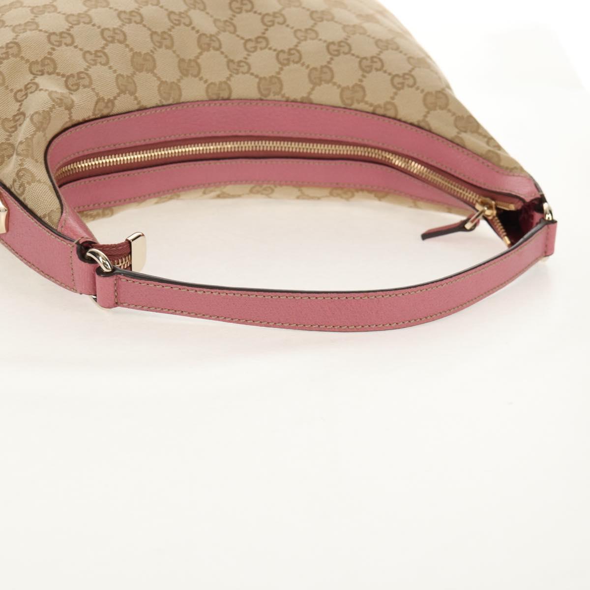 GUCCI GG Canvas Shoulder Bag Beige Gold 153010 Auth yk19887V