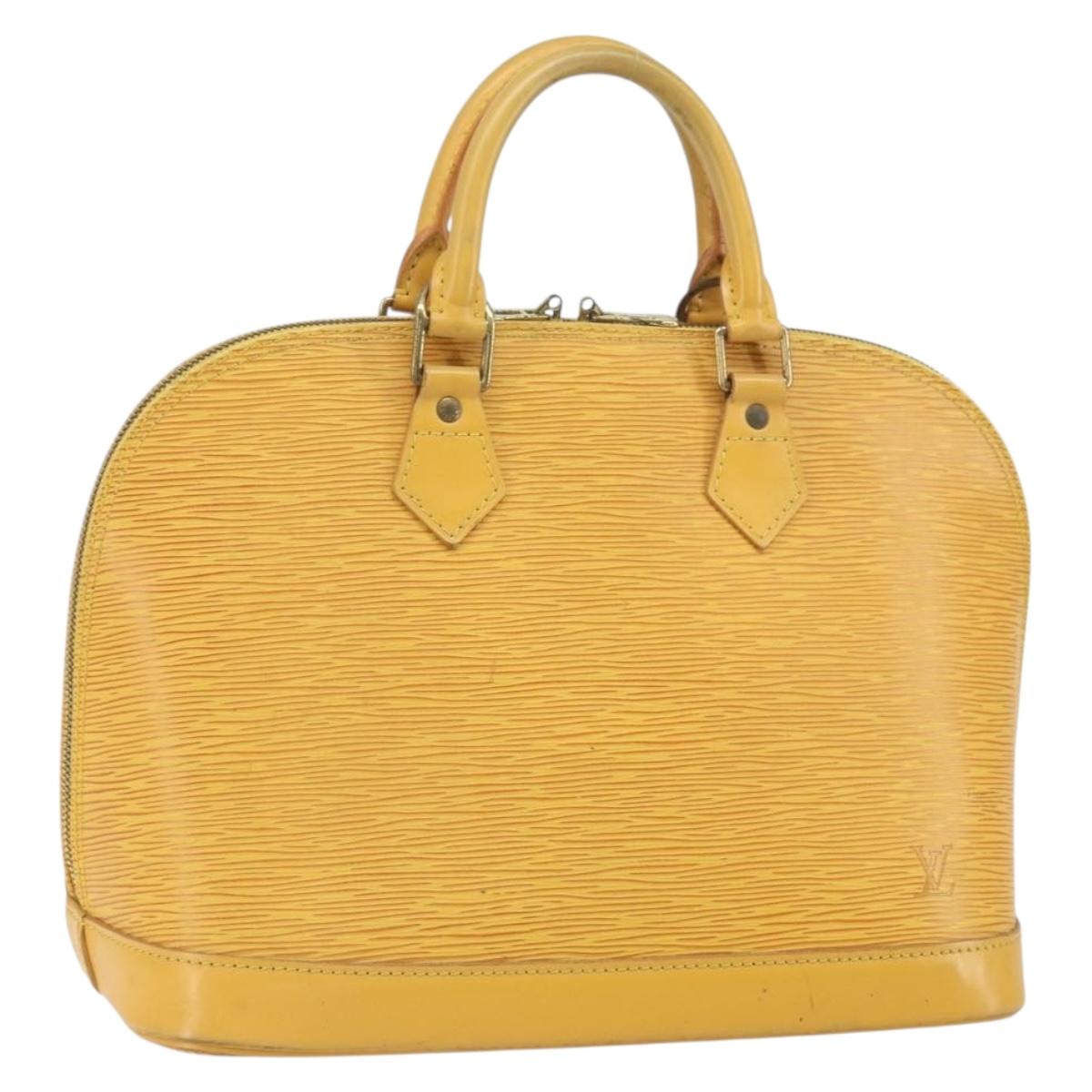 LOUIS VUITTON Epi Alma Hand Bag Yellow M52149 LV Auth yk19908