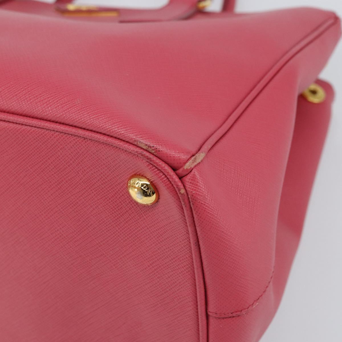 PRADA Galleria Hand Bag Safiano leather Pink Gold Auth yk19919