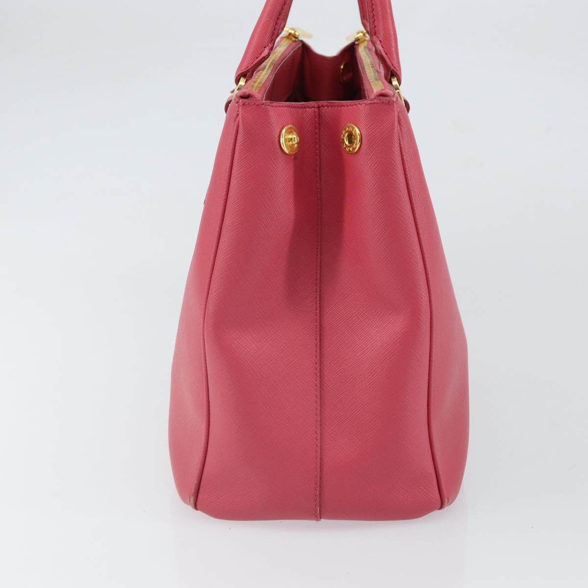 PRADA Galleria Hand Bag Safiano leather Pink Gold Auth yk19919