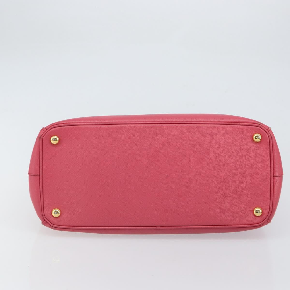 PRADA Galleria Hand Bag Safiano leather Pink Gold Auth yk19919