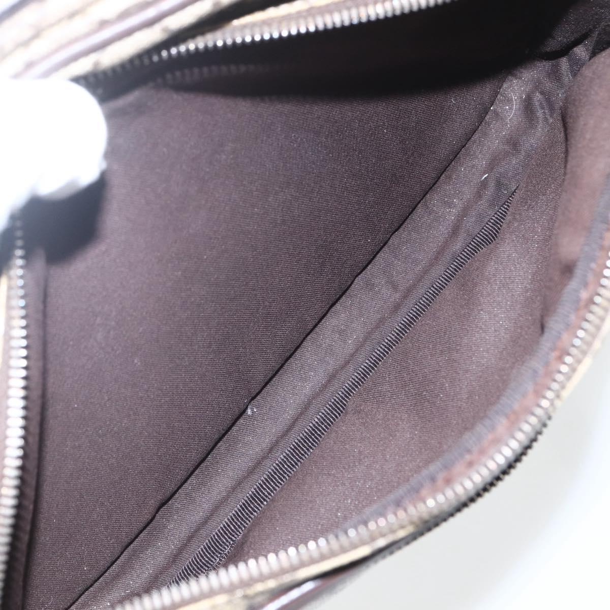 GUCCI GG Supreme Shoulder Bag PVC Leather Beige Silver 114531 Auth yk19932