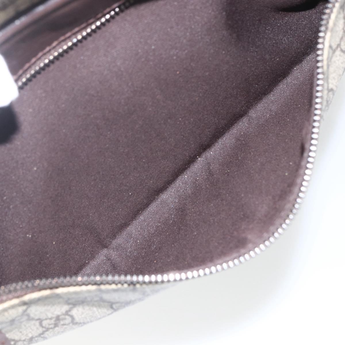 GUCCI GG Supreme Shoulder Bag PVC Leather Beige Silver 114531 Auth yk19932
