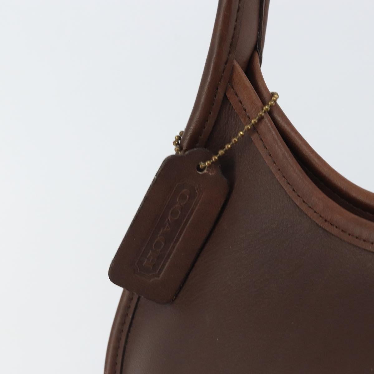 Coach Ergo Hand Bag Leather Brown Silver Auth yk19937