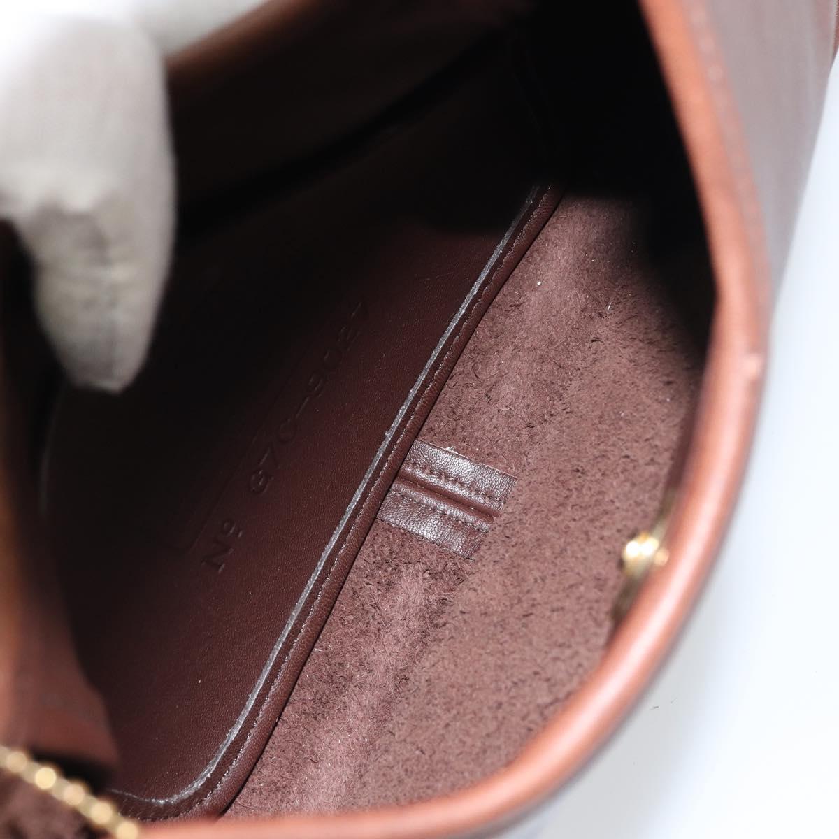 Coach Ergo Hand Bag Leather Brown Silver Auth yk19937