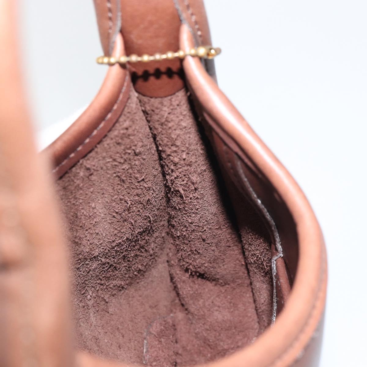 Coach Ergo Hand Bag Leather Brown Silver Auth yk19937