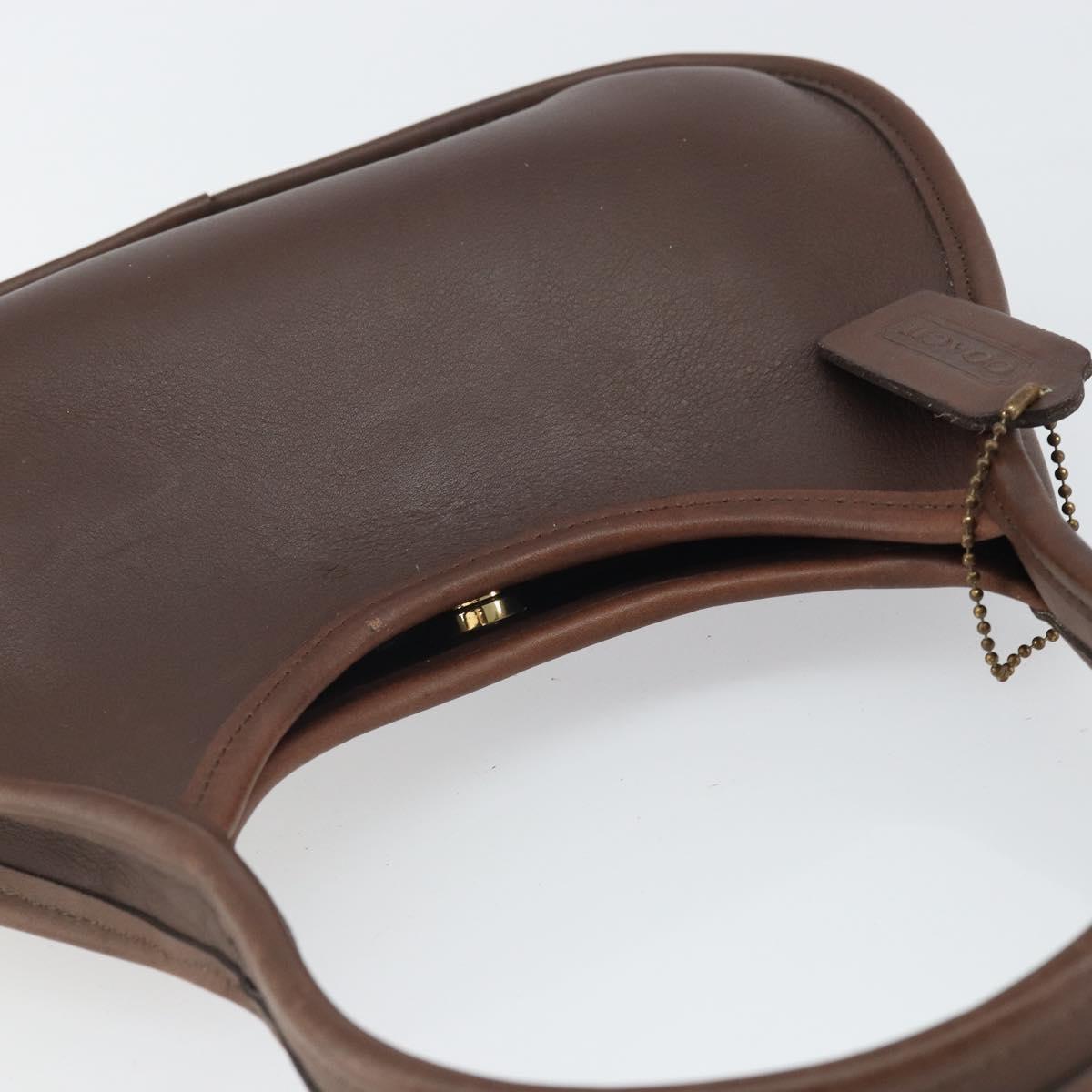 Coach Ergo Hand Bag Leather Brown Silver Auth yk19937