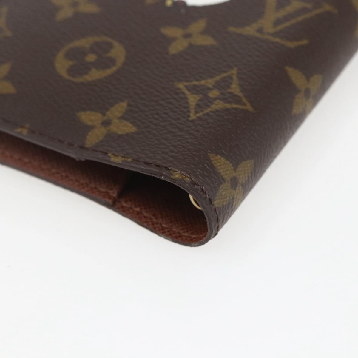 LOUIS VUITTON Monogram Panda Agenda PM Day Planner Cover R20011 LV Auth yk19949V