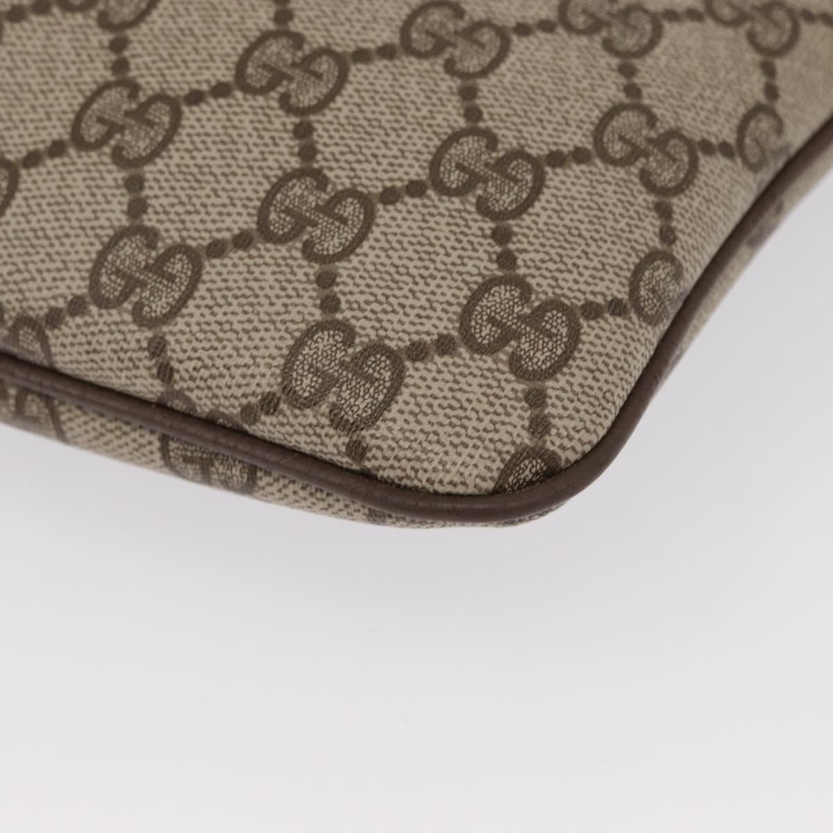 GUCCI GG Supreme Web Sherry Line Bag PVC Beige Gold 904 02 047 Auth yk19952